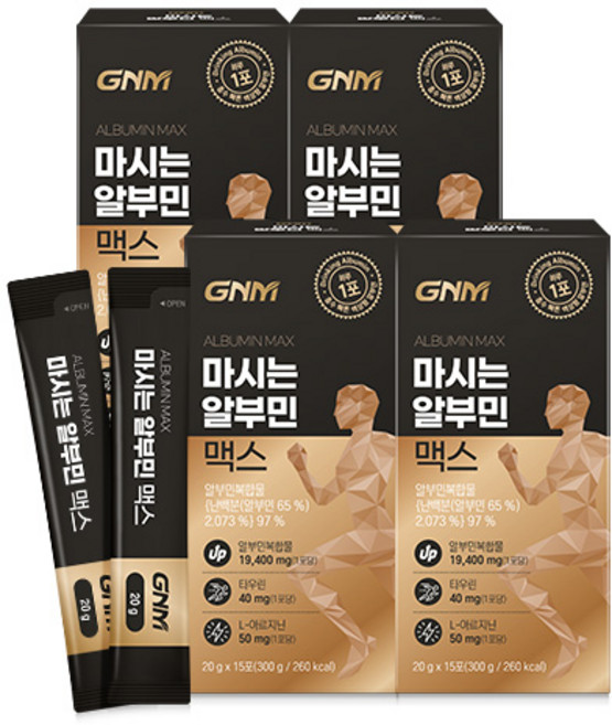 GNM 마시는 알부민 맥스, 20g, 60개