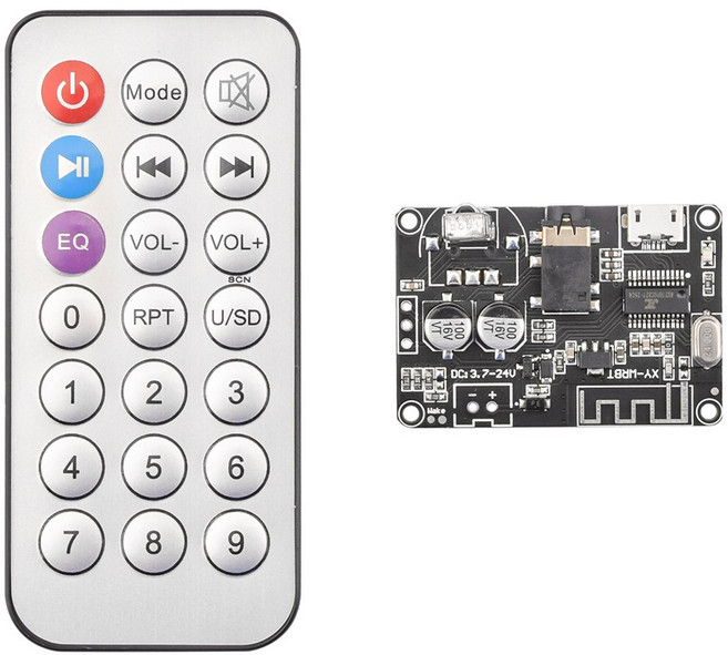 7V 24V 12V Bluetooth 디코더 수신기 오디오 원격 보드 무선 제어 스테레오 음악 Mp3 무손실 모듈, [02] With Remote, 2.With Remote Control