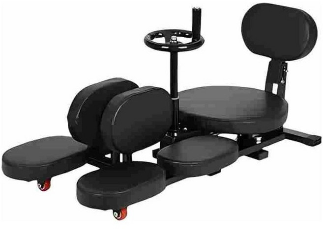 HZDMJ 다리 스트레칭 기구 다리찢기 훈련기구 남녀 통용 가랑이 찢기 요가 훈련기 필라테스 요가 홈트레이닝 기구, 블랙