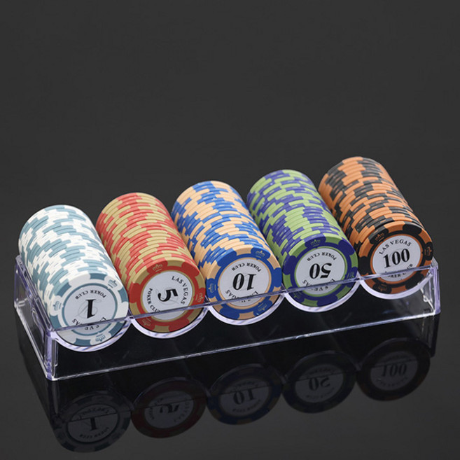 고니표 국제규격 데칼크레이 카지노칩 포커칩 카드 게임 홀덤칩 100P 아크릴 케이스 세트, A세트 [칩 100P+오픈형 아크릴케이스]