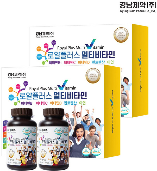 씹어먹는 온가족 종합비타민 30일 60일 90일 멀티 비타민 영양제 남성 여성 청소년 수험생 어린이 30대 40대 50대, 2개, 60정