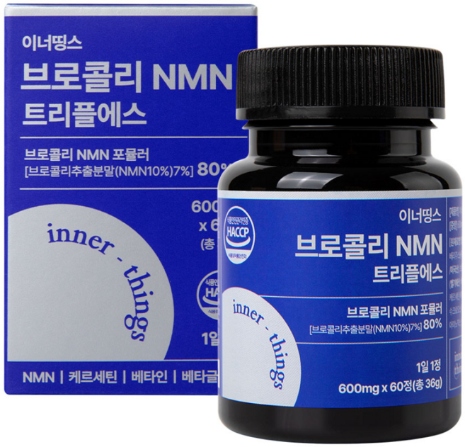 이너띵스 식물성 NMN 엔엠엔 HACCP 인증, 1개, 60정