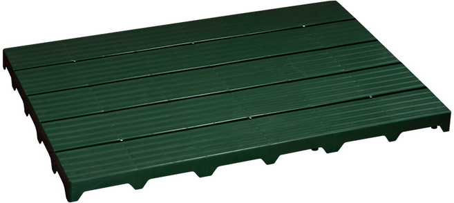 공룡플라스틱 플라스틱파렛트 발판 깔판 바닥 창고 야외 욕실 깔판소 4개, 그린