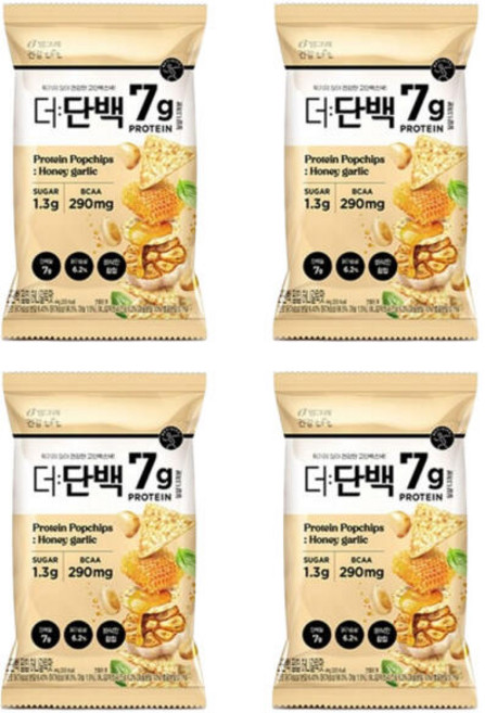 더단백 빙그레 건강tft 팝칩 허니갈릭맛, 12개, 44g