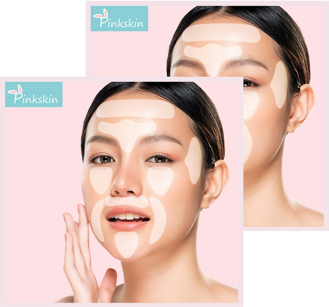 핑크스킨 주름패치 팔자 미간 이마, 91개입, 2개