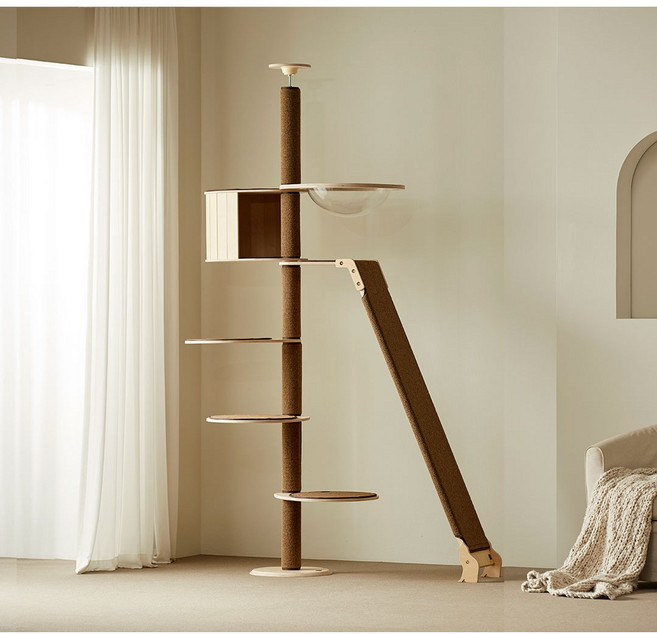 디어캣 원목 캣폴 캣타워 베스트2 세트, 1개, 아이보리