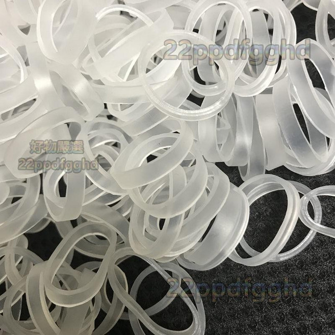 高彈力矽膠橡皮筋 透明白色橡皮圈 耐老化發圈, 加寬小號直徑2CM寬度0.4,試用裝60克, 1個