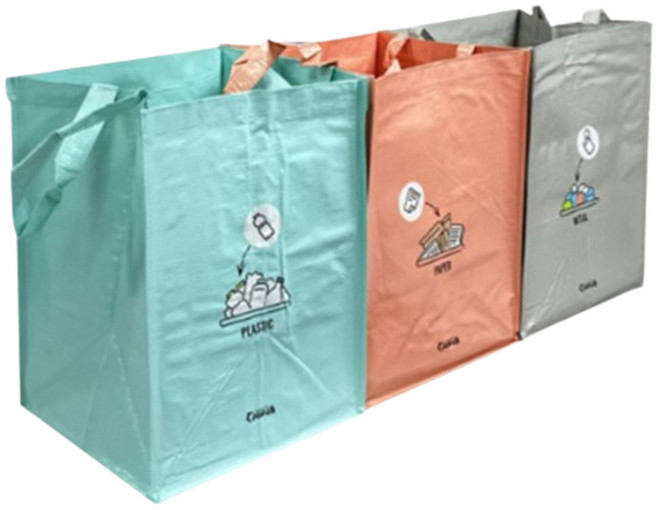 가정용 재활용 분리수거함 분리수거 쓰레기통 3단, 1개