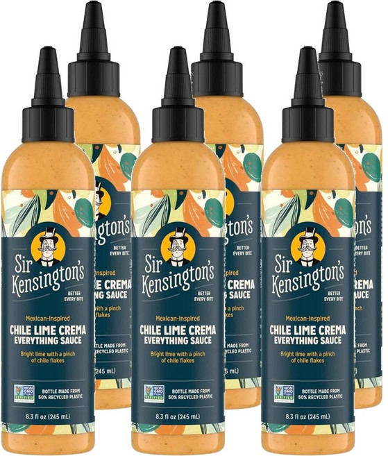 Sir Kensington's Chile Lime Crema Everything Sauce 써케싱턴스 칠리 라임 크레마 에브리띵 소스 245ml 6팩, 6개