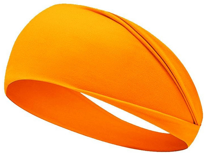 땀띠 스포츠 헤드밴드 남성 헤어밴드 헬스 땀흡수 스카프 요가 러닝 스트랩, 형광 오렌지, 1개