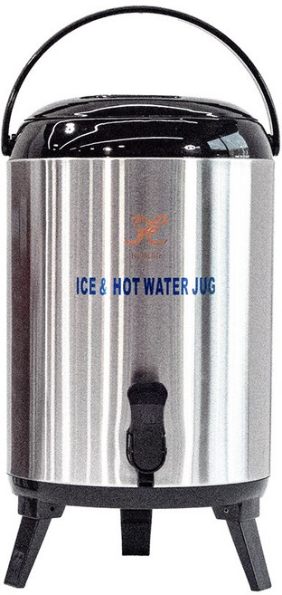 필하이 대용량 보온보냉 캠핑 워터저그 접이식 업소용 스테인리스 보온물통 B타입 10L(실용량 9.5L), 스텐워터저그_9.5L, 9.5L, 1개