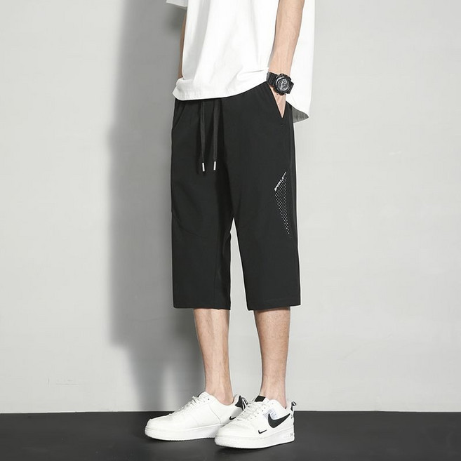 COSYEVNO 남성용 7부 스포츠 캐주얼 밴딩 팬츠 CLXkz-06