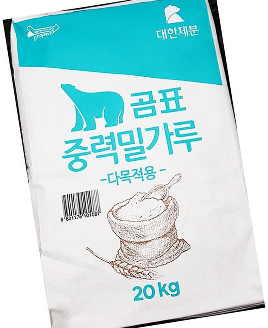 곰표 중력 밀가루 20kg 업소용 제과 제빵 요리 분말 대용량, 1개