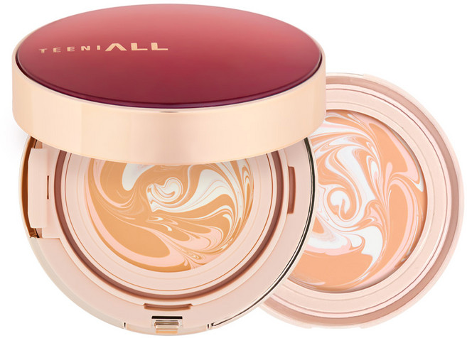 본사직영 / [견미리팩트] 티니올 디 오리지널 크리미 팩트 본품 1개 + 리필 1개, 버건디로즈, 23호