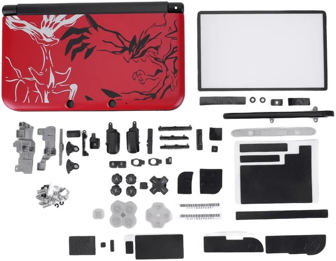 3DS XL용 전면 및 하우징 쉘 커버 페이스플레이트 플라스틱 게임 콘솔용 상단, 01 Red