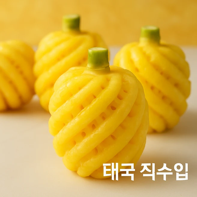 태국 직수입 골드 프리미엄 미니파인애플 신선과일 (4~6과), 1세트, 500g - 쿠팡