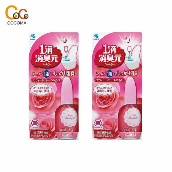 고바야시 쇼슈겐 화장실 변기 악취제거 방향제 에티켓 한방울의 기적 20ml 악취제거변기방향제, 2개