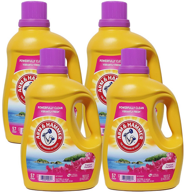 암앤해머 세탁세제 트로피컬 파라다이스, 2.97L, 4개