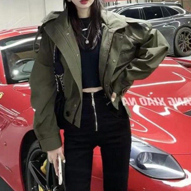 히또리 T4872 빈티지 캐주얼 오버핏 라이더 야상 자켓