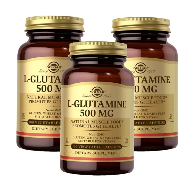 솔가 L-글루타민 500mg 100베지캡슐 3통 엘 글루타민, 100정, 3병 - 쿠팡