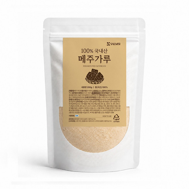 Salmsi 살므시 100% 국내산 메주가루, 1개, 200g