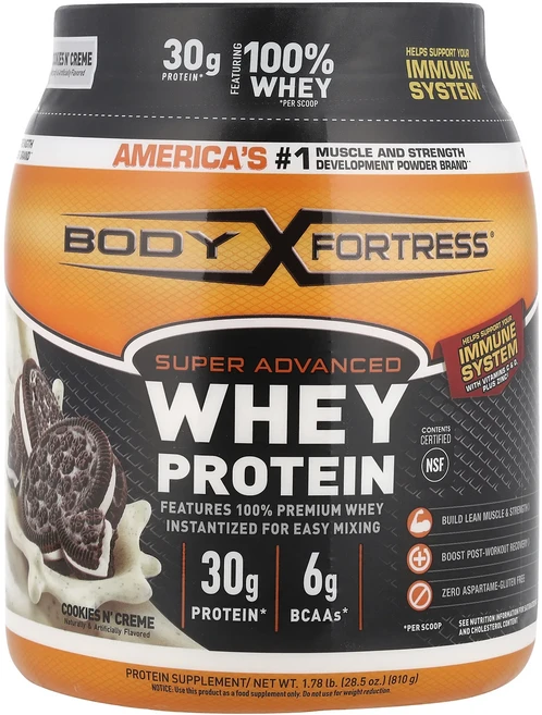 새해 건강을 선물하세요 Body Fortress 슈퍼 어드밴스드 유청 단백질 쿠키 앤 크림 810g(1.78lb) 특별관리진행, BodyFortress슈퍼어드밴스드유청단백질쿠키앤크림8, 810g, 1개 - 쿠팡