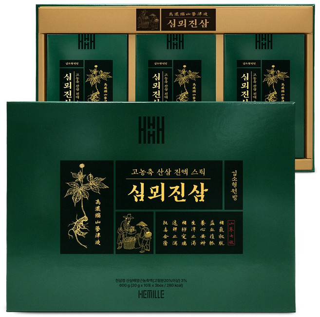 김소형 원장 150년 산삼 배양근 진액 심뫼진삼 농축액 30포, 1박스, 600g