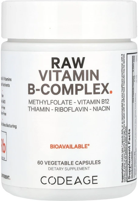 코드에이지 로우 비타민B 컴플렉스 Raw Vitamin B-Complex 베지캡슐 60정, 1개 - 쿠팡