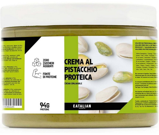 프랑스 에이엠지 베터 AMZ BETTER Pistachio Protein Cream 피스타치오 프로틴 스프레드 크림, 500g, 2개