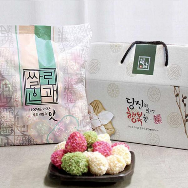 유과 한과 선물세트 500g 선물세트 명절 설 추석, 1g, 1개