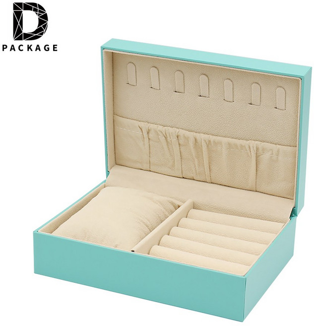 다솜패키지 17x12cm 사각 쿠션반지 주얼리 보석함, 1개, 민트