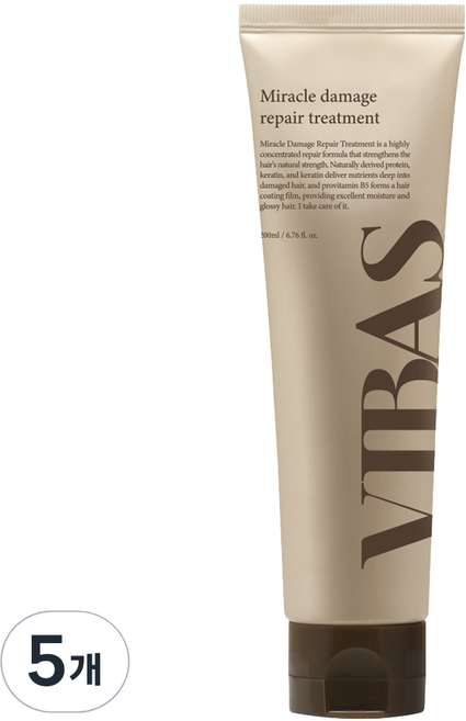 비바스 미라클 데미지 리페어 헤어팩 트리트먼트, 5개, 200ml