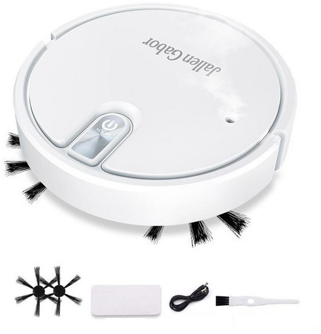 DS 분무식 로봇청소기 대흡력 저소음 긴항속 지능감지 흡진 쓸름 걸레질 스프레이 자외선 등 5위일체 로봇청소기, 화이트