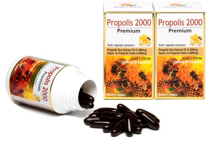 Nature's Family 호주 프리미엄 프로폴리스 2000 60정 2병, 2개 - 쿠팡
