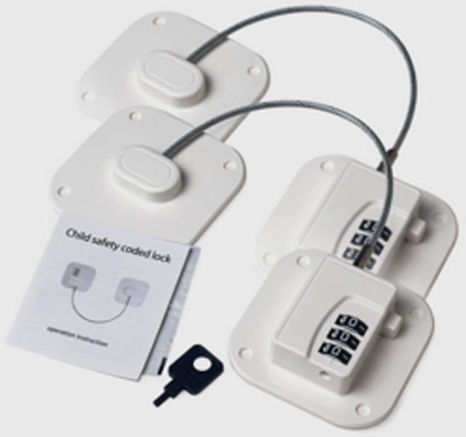 샤네끄 부착형 냉장고 자물쇠, 2개