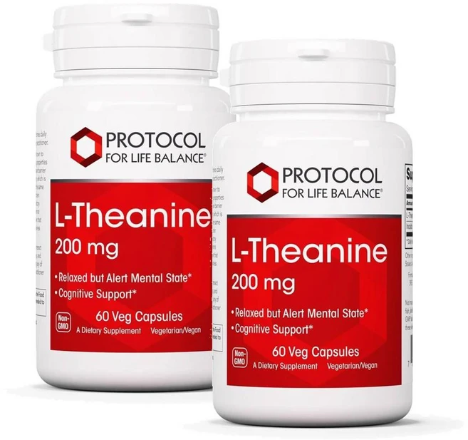 프로토콜 엘 테아닌 200mg 캡슐 PROTOCOL FOR LIFE BALANCE L-Theanine, 60정, 2개 - 쿠팡