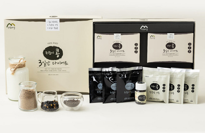 [산촌마을] 쥐눈이콩 3일간 다이어트식사대용 선식, 12회분