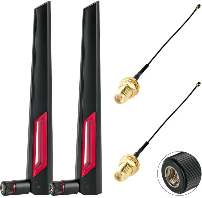 듀얼 밴드 2.4GHz Wifi 안테나 + 미니 PCIe 카드 무선 라우터 데스크탑 리피터용 RP-SMA에 대한 15CM I-P, 01 SMA to IPEX1