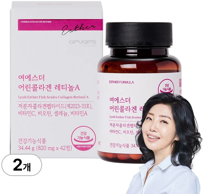 여에스더 어린콜라겐 레티놀A (국내최다 인체적용시험 보유 콜라겐 원료) 국민영양 프로젝트, 2개, 42정 - 쿠팡