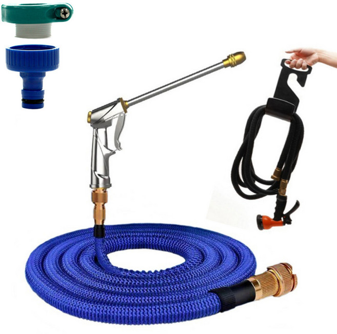 애드크로스 더쎈 초강력 매직 분사기 원예 정원 플렉시블 호스 물호스 고압분사기 롱 분사기+일반호스 30M, 1세트