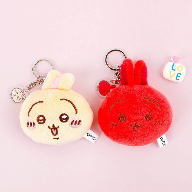 먼작귀 토끼 캐릭터 봉제 손거울 키링 가방고리(랜덤발송) 255817