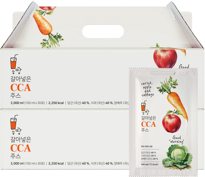 몽땅 갈아넣은 CCA 주스, 60개, 100ml