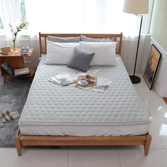 맘스품 탄소섬유 발열 DC 카본 온열매트(싱글)원적외선 온열 전기매트, 챠콜 그레이, 싱글