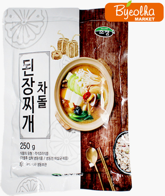 초정 차돌 된장찌개 250g 즉석 1인분 원팩 밀키트 식당용 업소용 가정용 냉동 간단요리, 1개