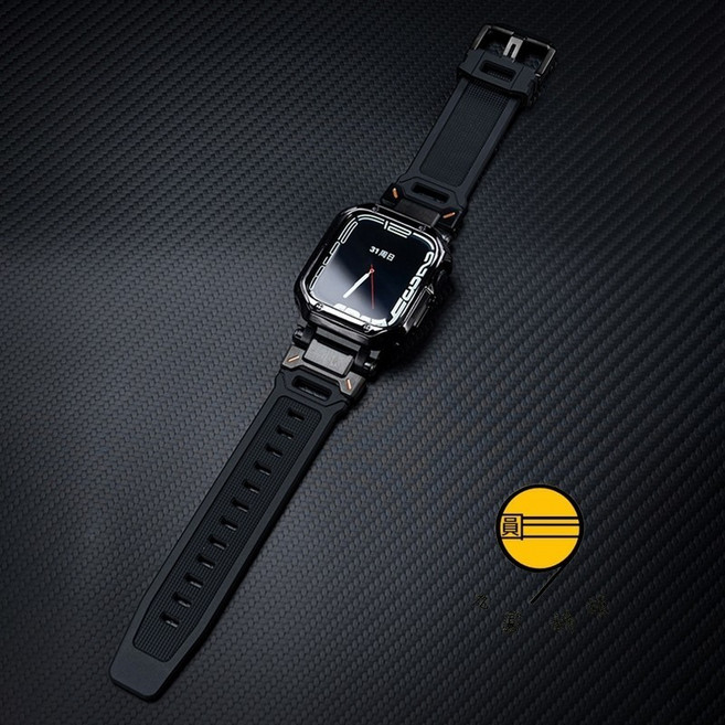 Apple Watch 錶帶, 鈦黑色+黑色+鎧甲殼,49mm（Ultra1/2/3）, 1個