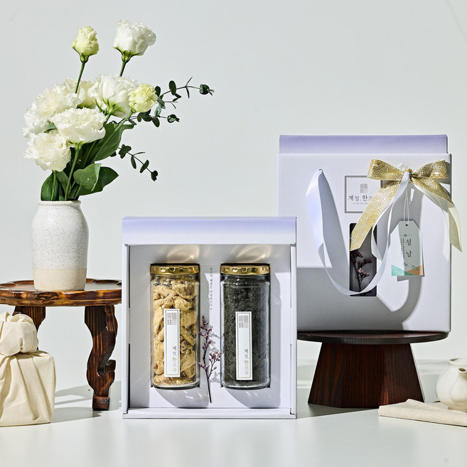 [설날선물추천] 한입 흑임자 콩고물 도라지정과 220g 세트 명절 어버이날 스승의날 부모님 선물, 1개