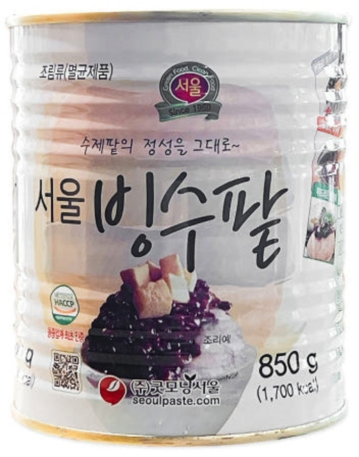 자연일로 굿모닝서울 빙수팥 팥빙수팥 통조림 팥빙수재료, 1개, 850g