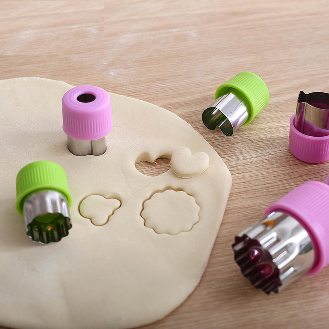 [실버플라워]다용도 모양틀 쿠키모양틀 수제비모양틀 조리모양틀 9종세트 031, 보라, 1개