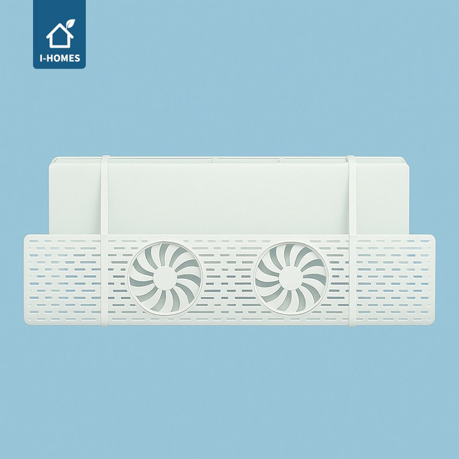 아이홈즈 에어컨 벽걸이 바람막이 듀얼 팬 에어컨 가드, 1개, 투명