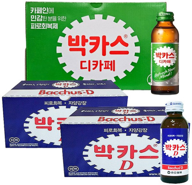 박카스 디카페인(120ml) 10병 + 박카스D(100ml) 20병